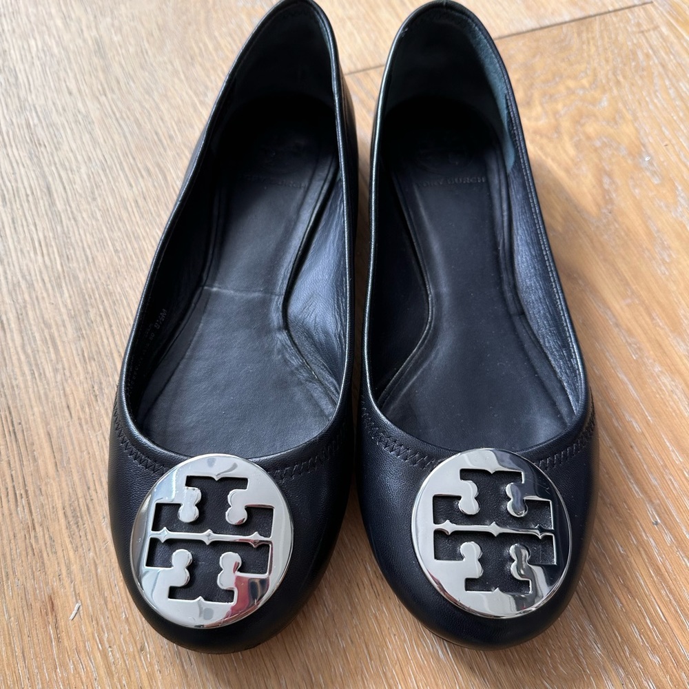 Black Tory Burch Reva ballet flats